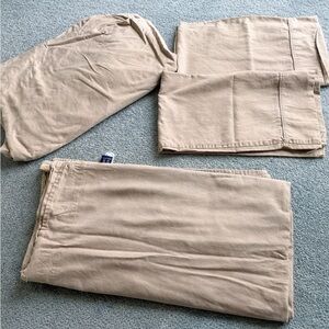 Bloomingdale’s Highline Bedding 4 Pc KING Sheets Khaki 100% Cotton Deep Pocket